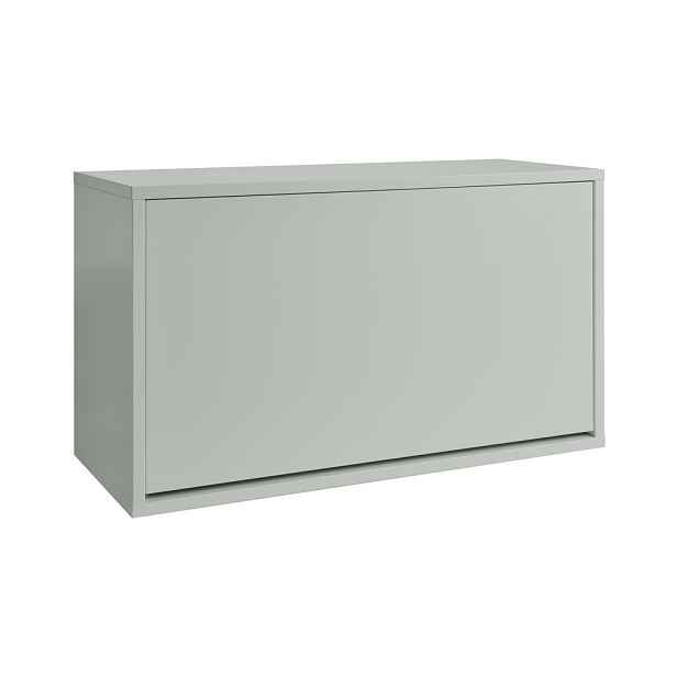 Šedomodrý výklopný/závěsný botník 70x30x40 cm – ReCollector