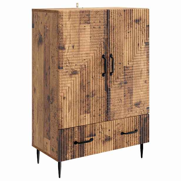 vidaXL Servírovací skříň se zásuvkou Staré dřevo 66 x 34,5 x 95 cm
