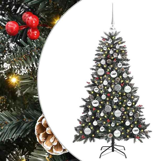 vidaXL Umělý vánoční stromeček Zelená 120 cm PVC, plast a ocel