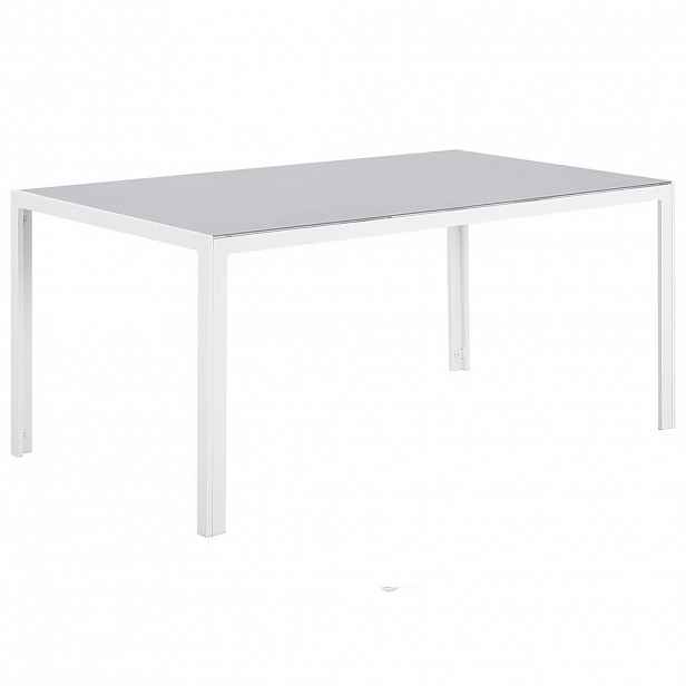 Beliani ZAHRADNÍ STŮL Sklo šedý 160/90 cm Catania