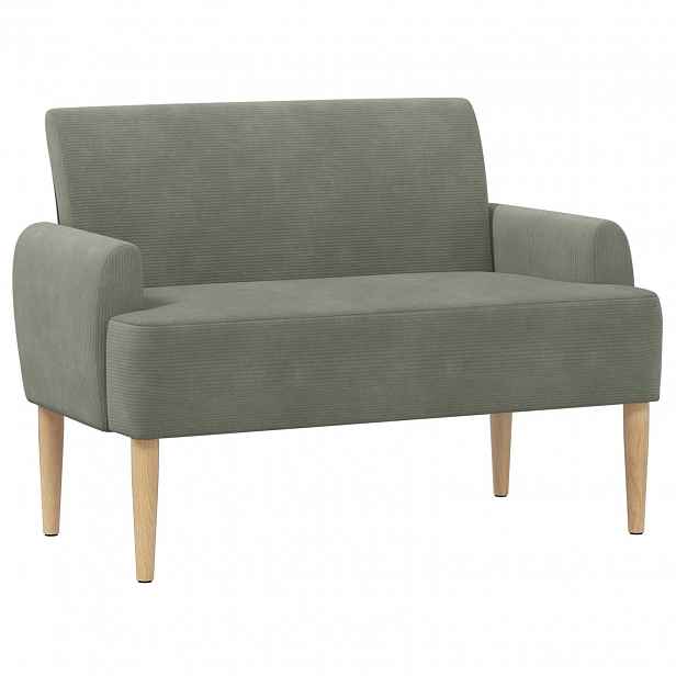 vidaXL Pohovka s knoflíkovým prošíváním Světle šedá 116 x 67 x 81 cm