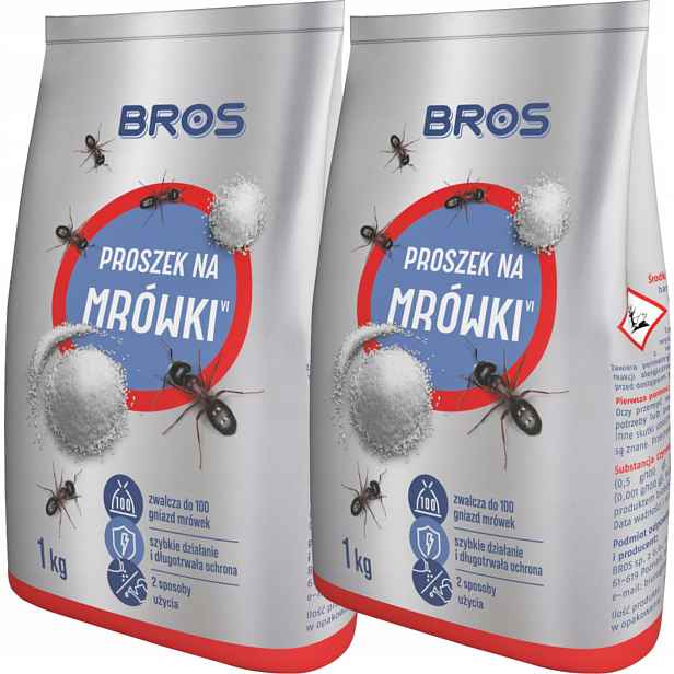 Bros prášek proti mravencům Přípravek na hnízdění Silný Jed na zalévání 2 x 1 kg