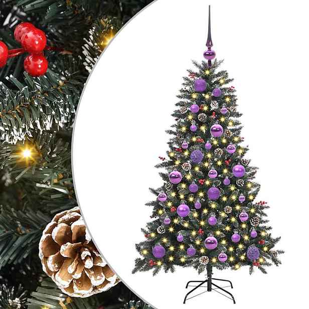 vidaXL Umělý vánoční stromeček Zelená 120 cm PVC, plast a ocel