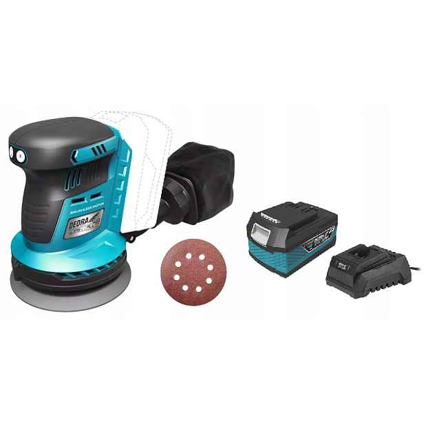 Dedra Excentrická bruska akumulátor 4AH Set 18V Sas DED7062 125mm Bl