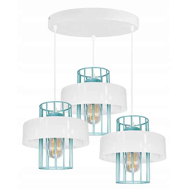 Lustr stropní svítidlo Loft, bílá lampa do dětského pokoje, lustry