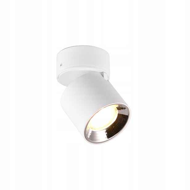 Moderní bílý nástěnný stropní bod s pohyblivým kulatý kulaté stropní svítidlo 9 cm Trio