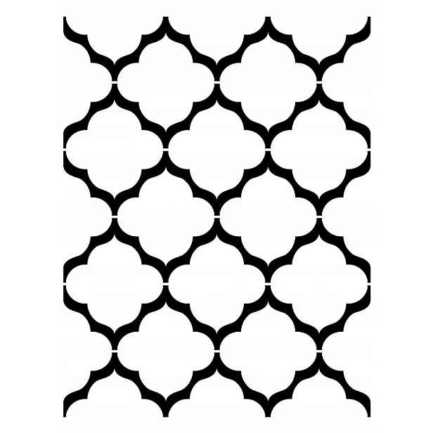 Omítací Malířská Šablona LuxBud Geometric 5 62x48 cm Moderní dekor