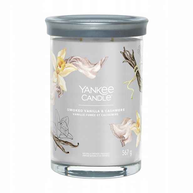 Smoked Vanilla & Cashmere Yankee Candle svíčka tumbler se dvěma knoty
