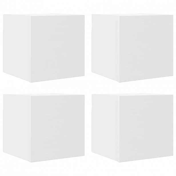 vidaXL Nástěnné TV skříňky 4 ks bílé 30,5x30x30 cm
