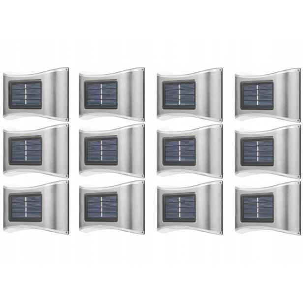 12 x Solární nástěnné svítidlo Led lampa na domek Altán