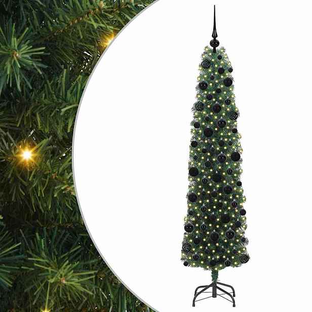 vidaXL Umělý vánoční stromeček Zelená 180 cm PVC, ocel a plast