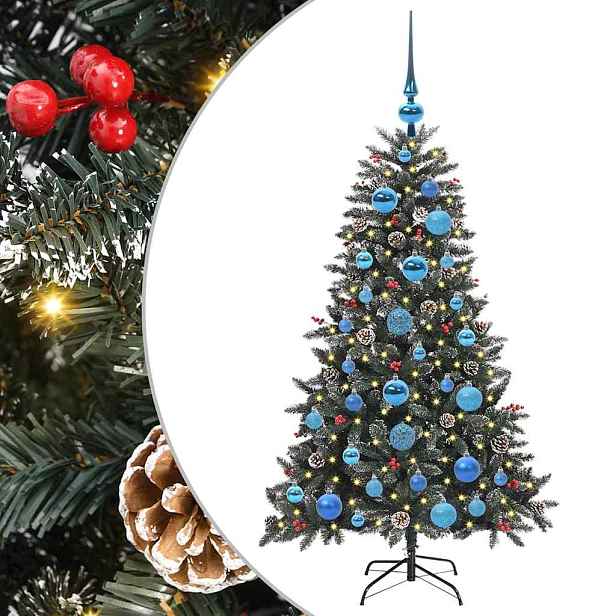 vidaXL Umělý vánoční stromeček Zelená 120 cm PVC, plast a ocel