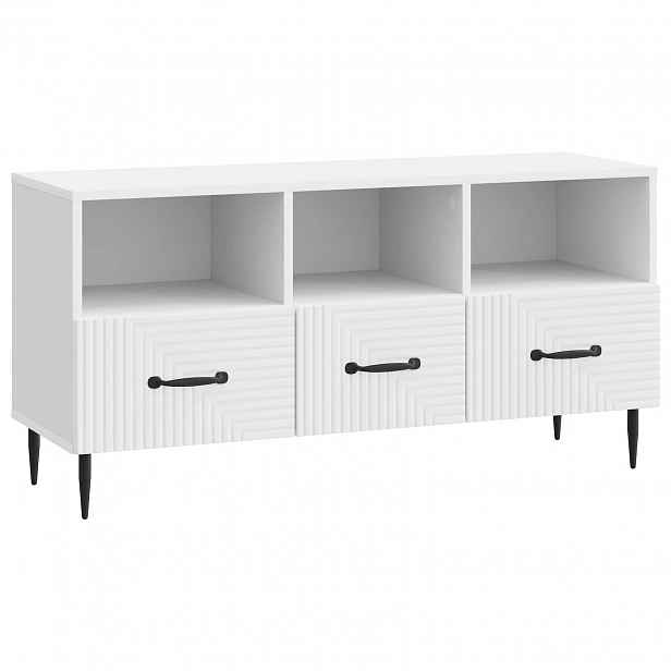 vidaXL Televizní skříň Bílá 102 x 34,5 x 50 cm Kompozitní dřevo