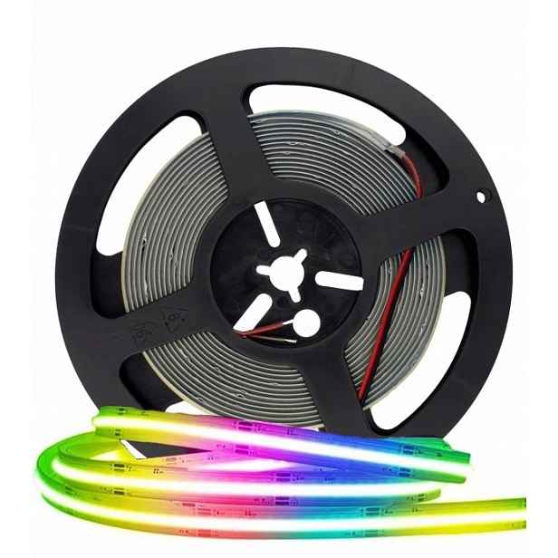Led pásek Cob barevný Rgb 15W/m 12V IP20 role 5 m Ecolight Premium