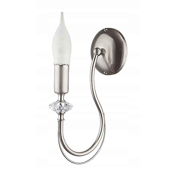 Nástěnná lampa Melody Stříbrná 1xE14 Nástěnná lampa do obývacího pokoje