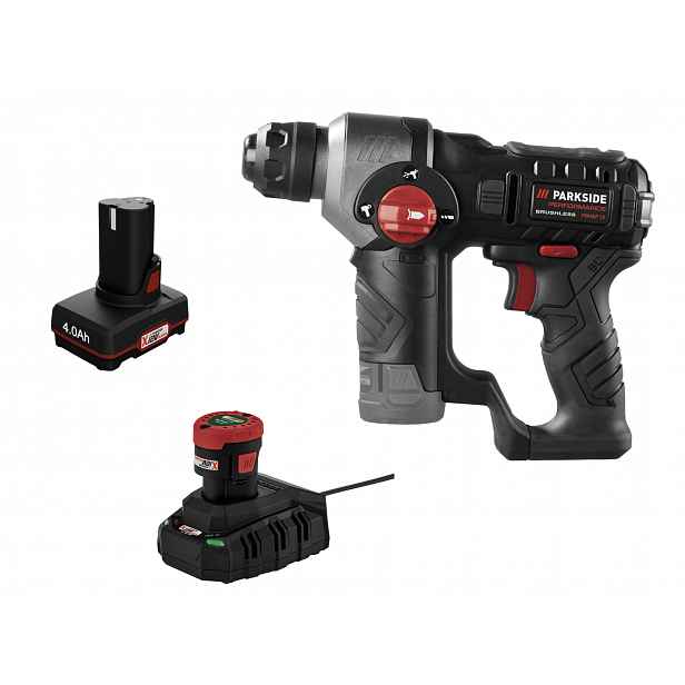 Parkside Performance® Aku vrtací kladivo Pbhap 12 A1, 2 Ah a 4 Ah