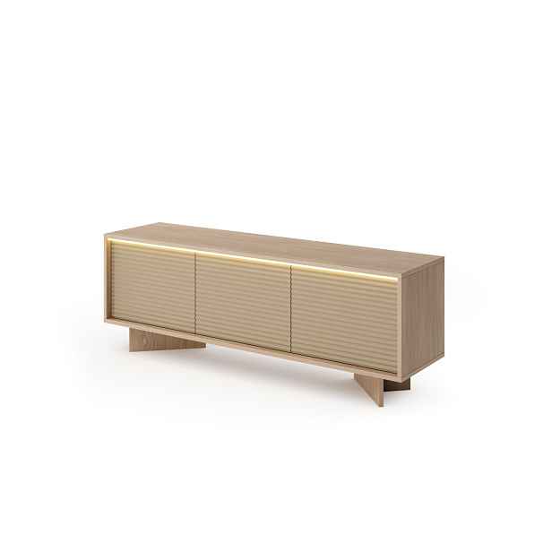 TV stolek Semi F 154 cm 3D LED cappuccino / bolivar přírodní