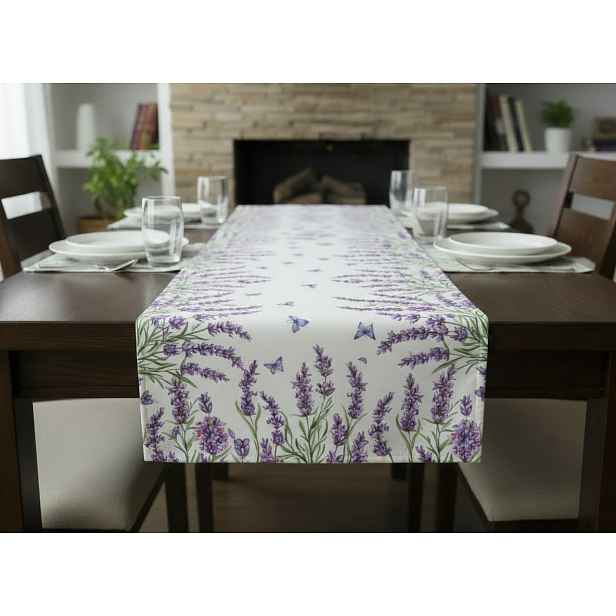 Vzorovaný ubrus - běhoun na stůl LAVENDA 50x100 cm Mybesthome