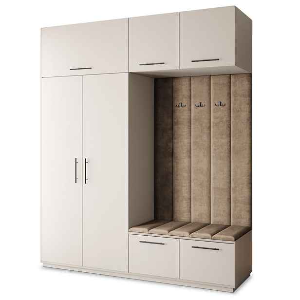 MASSENO MODERNÍ PŘEDSÍŇOVÁ SESTAVA REMA, 200/240/60 cm, kašmírová