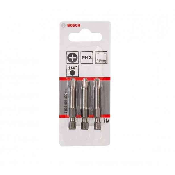 Bosch - Sada bitů PH3, délka 49 mm, 3 ks 2607001531