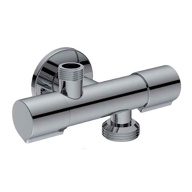 Eco produkty Kombinovaný roháček s ventilem pro pračku - kombiventil 1/2" x 3/8" x 3/4" s keramickými uzávěry