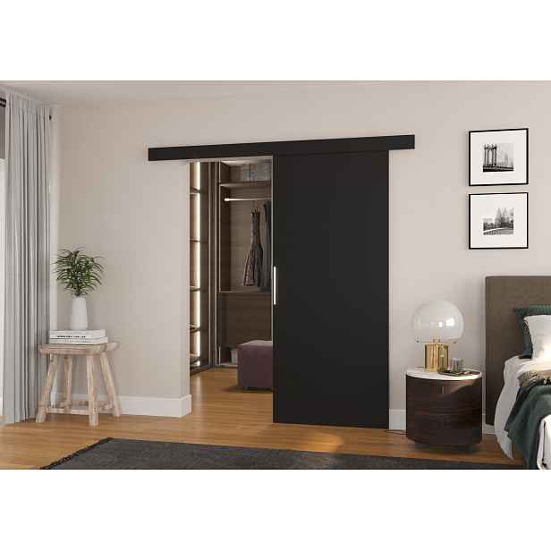 Interiérové posuvné dveře 86 cm DABTIS - černé