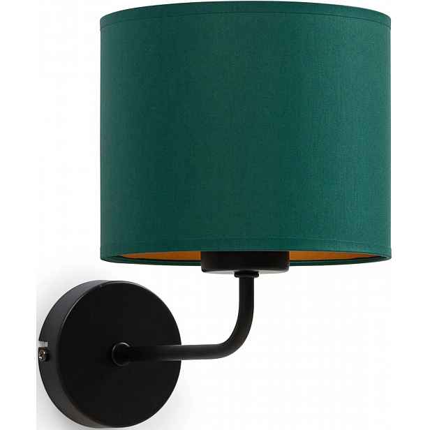 Nástěnná moderní lampa VESPILLO - zelená / zlatá / černá
