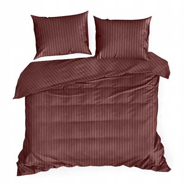 Povlečení 220x200 Vera s burgundskými pruhy