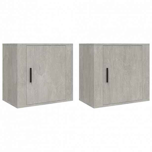 vidaXL Nástěnné noční stolky 2 ks betonově šedé 50x30x47 cm