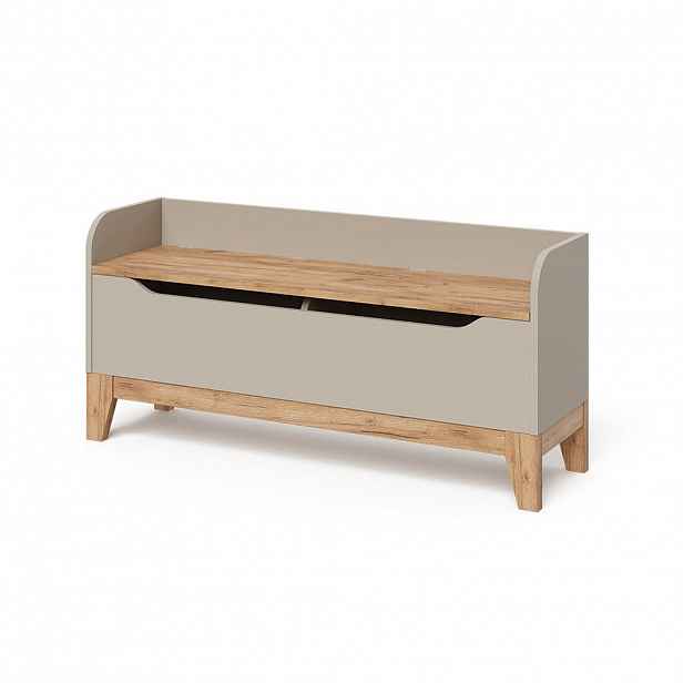 VitaliSpa KOMODA NA HRAČKY Malia Kašmír/Řemeselné 107.2 x 50 cm se sedadlem