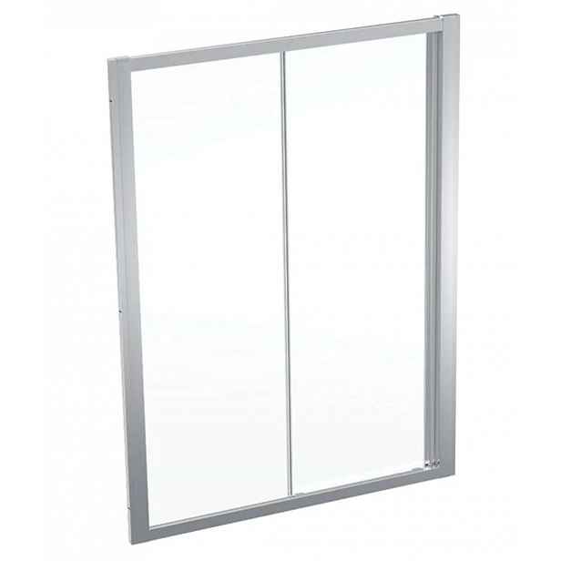 Geberit GEO - Sprchové dveře 140x190 cm, stříbrná/čiré sklo 560.163.00.2