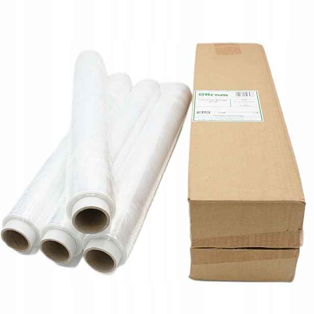 Potravinářská fólie stretch pro potraviny. 4 role po 180 metrech. Široká 45 cm.
