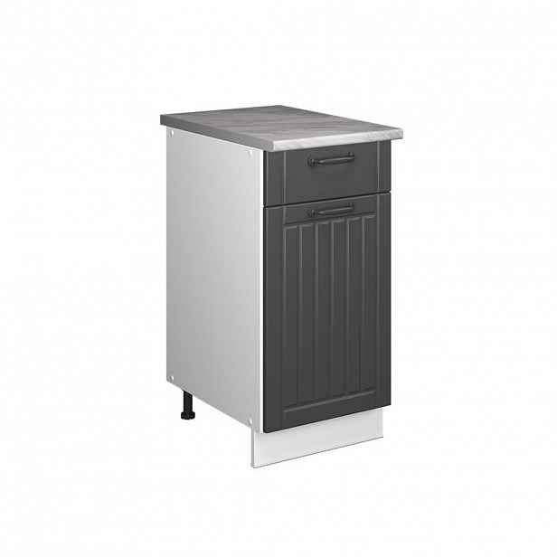 Vicco SPODNÍ SKŘÍŇKA PRO DŘEZ/VARNOU DESKU Fame-Line, Tmavě šedá/Bílá, 40 cm, PD Mramor
