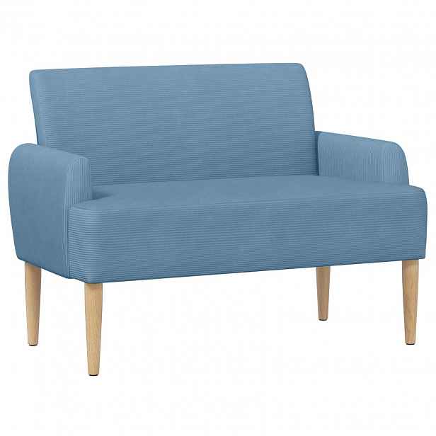 vidaXL Pohovka s knoflíkovým prošíváním Modrá 116 x 67 x 81 cm
