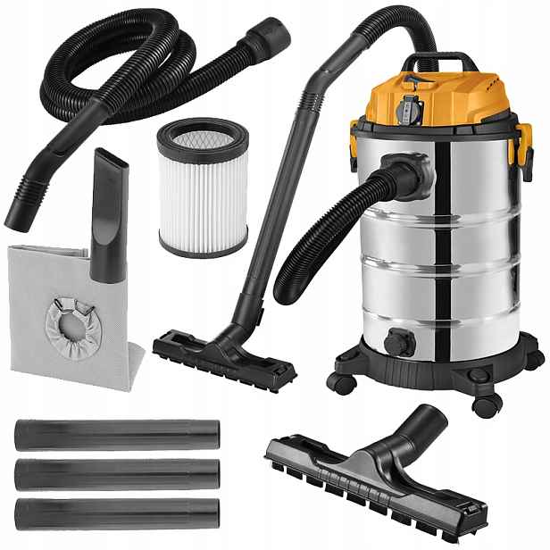 Vysavač Výkonný 3300 W Čistí Od Prachu Sádry Za Mokra 25 L