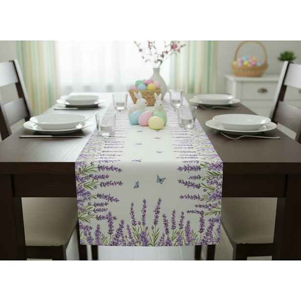 Vzorovaný ubrus - běhoun na stůl LAVENDA 40x140 cm Mybesthome