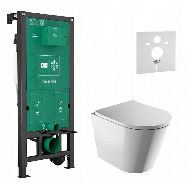 7v1 Podomítkový Wc Set Stelaz Hansgrohe iFrame Wc Mísa Rim Omnires