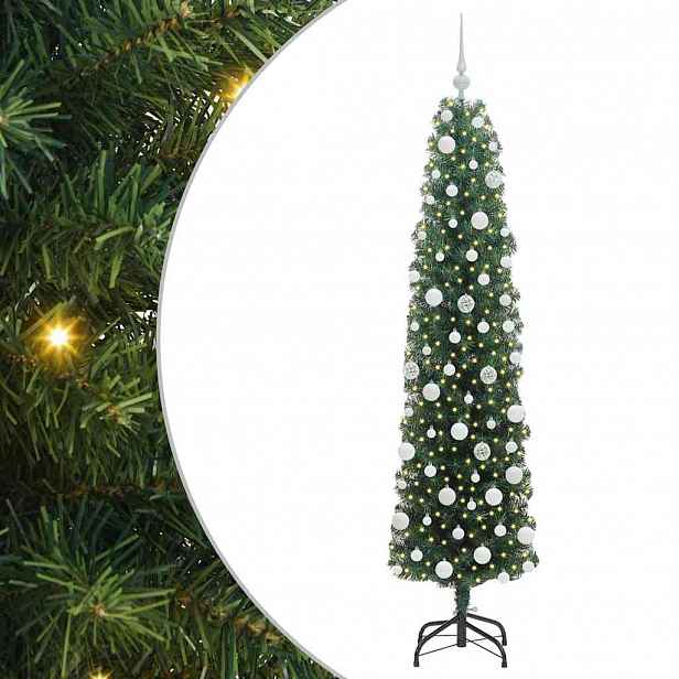 vidaXL Umělý vánoční stromeček Zelená 180 cm PVC, ocel a plast