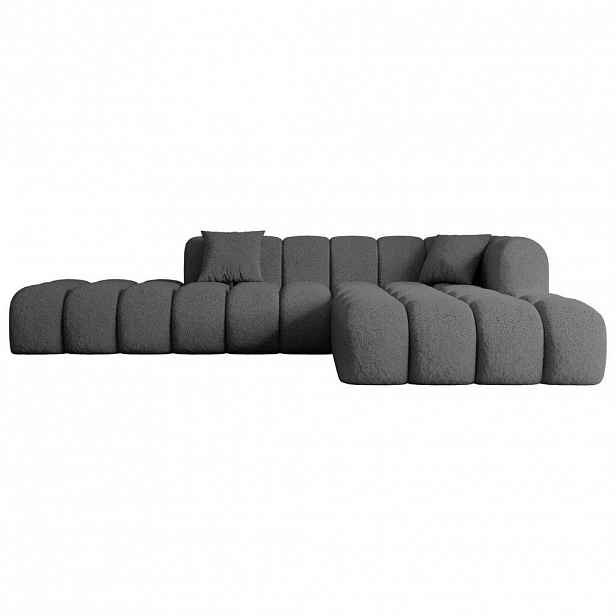 ALTDECOR ROHOVÁ SEDACÍ SOUPRAVA s otomanem vpravo OLEA-L2 – 289 × 176 × 71 cm, šedá
