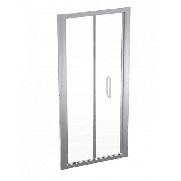 Geberit GEO - Sprchové dveře 80x190 cm, stříbrná/čiré sklo 560.116.00.2