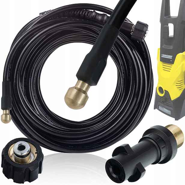 Hadice 15 M Pro Čištění Kanalizačních Trubek M22 Karcher Bayonet K2 K3 K4 K5 K7