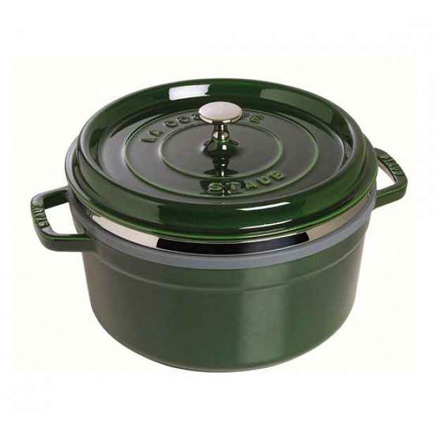 Litinový hrnec s poklicí a napařovací vložkou Staub Cocotte, bazalková, 26 cm