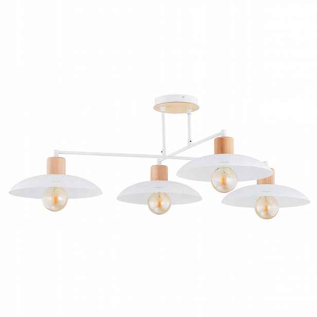 Moderní lampa Neli Stropní 4 body světla Bílé Kloše závěsná lampa