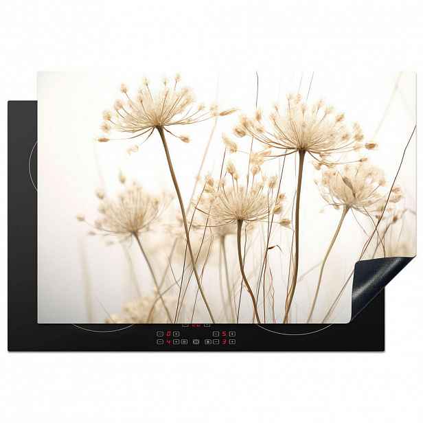 MuchoWow KRYT NA INDUKČNÍ DESKU Květiny - bílé - sluneční světlo 76x51.5 cm