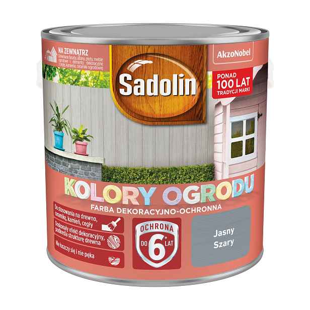 Sadolin Barva A Ochranná Barva Zahradní Barvy 2,5 L Světle Šedá