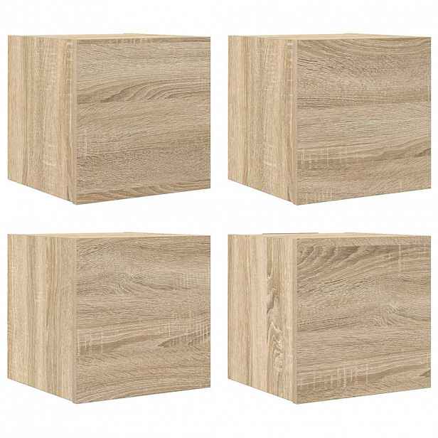 vidaXL Nástěnné TV skříňky 4 ks dub sonoma 30,5x30x30 cm