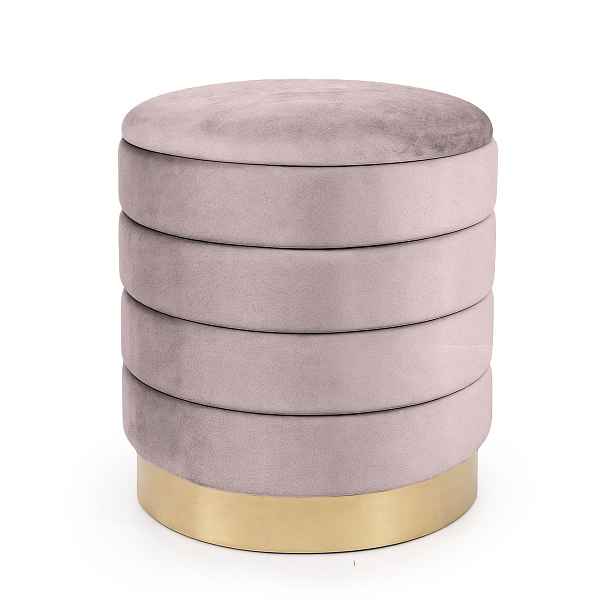 Ak furniture Taburet Luna růžový
