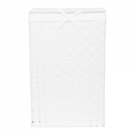 Bílý koš na prádlo s víkem Compactor Laundry Basket Linen, výška 60 cm