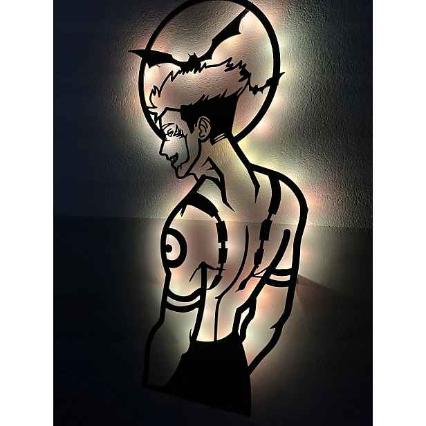 Dřevěný obraz Anime Yuji Itadori Noční Lampa Led Dárek