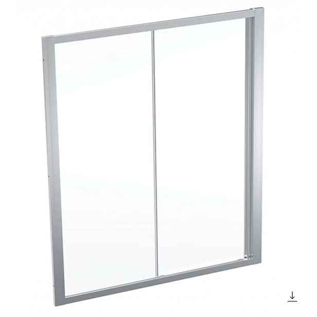 Geberit GEO - Sprchové dveře 160x190 cm, stříbrná/čiré sklo 560.183.00.2